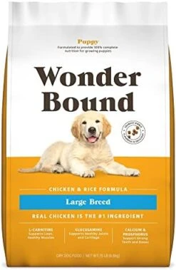 Amazon Brand - Wonder Bound Large Breed, Adult Dry Dog Food, Chicken & Rice, 30 Pound Bag 13 Amazon Brand - Wonder Bound Large Breed, Adult Dry Dog Food, Chicken & Rice, 30 Pound Bag -Dog Supplies Store 41BifkqMEfL. AC