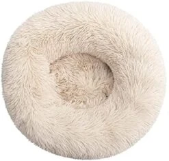 UNOVAP Pet Mat Donut Furry Pet Bed Round Mat Small Medium-Sized Animals Sleep With The Mat (Color : Apricot, Size : S 40CM) -Dog Supplies Store 41C0Tlc996L. AC