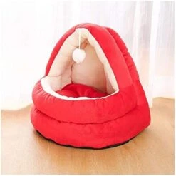 YangYan Removable Cat Bed House Kennel Nest Pet Nest Sofa With Ball Toys Dog Kennel Sofa House Cushion Cat Pet Products Kitten Bed (Color : Dark Blue, Size : M) -Dog Supplies Store 41CCT1RZ9XL. AC