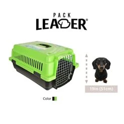 PACK LEADER | Rigid Carrier For Small Dogs And Cats | Safe Metal Grid | Includes Food Dish | Heavy Duty Design For Safe Travel | Size 57 X 39 X 31 Cm | Assorted Colour -Dog Supplies Store 41CvPwgb7hL