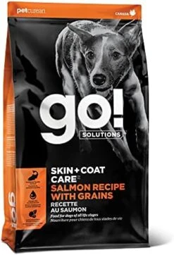 GO! SOLUTIONS Skin + Coat Care - Dry Dog Food, 3.5 Lb - Salmon Recipe With Grains For All Life Stages - Complete + Balanced Nutrition For Dogs -Dog Supplies Store 41D2a04L9aL. AC 1