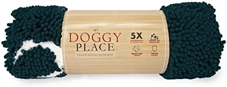 My Doggy Place Microfiber Dog Mat For Muddy Paws, 31" X 20" Charcoal With Paw Print - Absorbent And Quick-Drying Dog Paw Cleaning Mat, Washer And Dryer Safe - Non-Slip Rubber Backed Pet Mat, Medium 6 My Doggy Place Microfiber Dog Mat For Muddy Paws, 31" X 20" Charcoal With Paw Print - Absorbent And Quick-Drying Dog Paw Cleaning Mat, Washer And Dryer Safe - Non-Slip Rubber Backed Pet Mat, Medium - Image 6