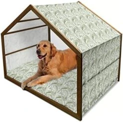 Lunarable Vegetables Wooden Dog House, Ornate Food Garlic Pepper Cauliflower Delicious Plants Image, Outdoor & Indoor Portable Dog Kennel With Pillow And Cover, X-Large, Lime Green Yellow 29 Lunarable Vegetables Wooden Dog House, Ornate Food Garlic Pepper Cauliflower Delicious Plants Image, Outdoor & Indoor Portable Dog Kennel With Pillow And Cover, X-Large, Lime Green Yellow -Dog Supplies Store 41Flu3I2q1L. AC