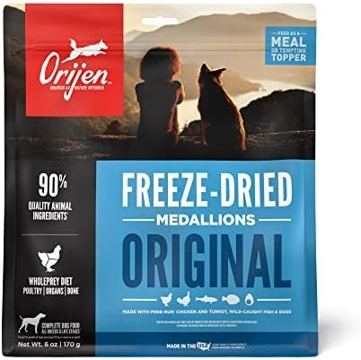 ORIJEN Original Freeze Dried Medallions, Grain Free Dry Dog Food And Topper, WholePrey Ingredients, 16 Oz 7 ORIJEN Original Freeze Dried Medallions, Grain Free Dry Dog Food And Topper, WholePrey Ingredients, 16 Oz - Image 7
