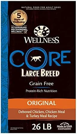 Wellness CORE Grain-Free High-Protein Large Breed Adult Dry Dog Food, Made In USA With Real Chicken & Natural Ingredients, With Glucosamine & Chondroitin To Support Joint Health (26-Pound Bag) 7 Wellness CORE Grain-Free High-Protein Large Breed Adult Dry Dog Food, Made In USA With Real Chicken & Natural Ingredients, With Glucosamine & Chondroitin To Support Joint Health (26-Pound Bag) - Image 7