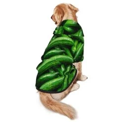 Cucumber Vegetables Green Food Pet Dog Hoodie Costume Pets Wear Hoodies Winter Coat Cloth Sweaters Sweatshirts Jacket Pullover