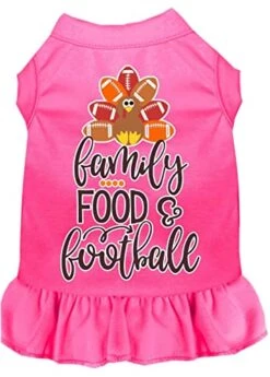Family, Food, And Football Screen Print Dog Dress Light Pink XXL -Dog Supplies Store 41GyAkGT9RL 10