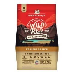 Stella & Chewy's Wild Red Dry Dog Food Raw Coated High Protein Wholesome Grains Prairie Recipe, 3.5 Lb. Bag