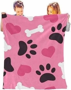InterestPrint Bed Blankets Dog Paw Bone Food Bowl Ball Toy Throw Blanket For Couch Durable Blanket Warm Blanket For Everyone 70"(W) X 80"(L) 22 InterestPrint Bed Blankets Dog Paw Bone Food Bowl Ball Toy Throw Blanket For Couch Durable Blanket Warm Blanket For Everyone 70"(W) X 80"(L) -Dog Supplies Store 41HK2Wv5hzL. AC