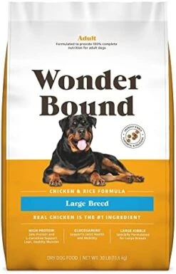 Amazon Brand - Wonder Bound Large Breed, Adult Dry Dog Food, Chicken & Rice, 30 Pound Bag 14 Amazon Brand - Wonder Bound Large Breed, Adult Dry Dog Food, Chicken & Rice, 30 Pound Bag -Dog Supplies Store 41Hp ZcvBFL. AC