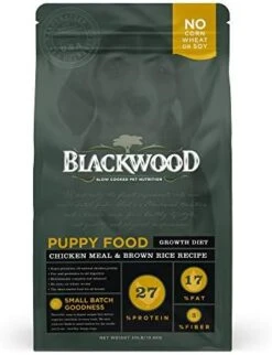 Blackwood Pet Food Puppy Dry Dog Food Growth Diet [Natural Dog Food For All Breeds And Sizes Of Puppies], Chicken Meal & Brown Rice Recipe, 5 Lb. Bag (22266) -Dog Supplies Store 41Ht1KIvAmL. AC