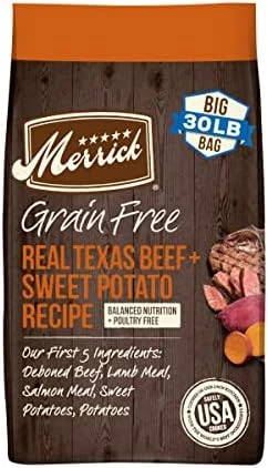 Merrick Dry Dog Food, Real Chicken And Sweet Potato Grain Free Dog Food Recipe - 22 Lb. Bag 7 Merrick Dry Dog Food, Real Chicken And Sweet Potato Grain Free Dog Food Recipe - 22 Lb. Bag - Image 7