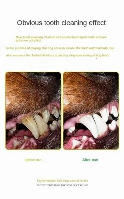 MeDapi Dog Toothbrush, Dog Teeth Cleaning Stick, Dog Teeth Grinding Stick, Food Leakage Device, Chewing-Resistant Pet Supplies, Pet Toys Yellow -Dog Supplies Store 41JaO6bQe3L