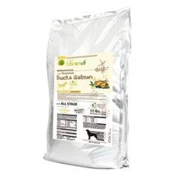 Alpha Dog Series All Natural Limited Ingredients "FURESH" Premium Dry Dog Food Kibble, Duck And Salmon Recipe, Complete Balanced Health, For Puppies And Small,Medium Breed Dogs, (All Stages)-11 Lbs