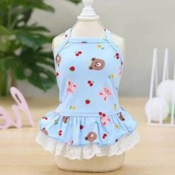 Sexy Soft Pet Clothing Dog Dresses Summer Cherry Pattern Pink White Yellow Cool Shirt Skirt Puppy Cat Dress Costume A2 L -Dog Supplies Store 41LEb0MhBsL. AC 2