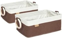 Yiotl Pet Storage Basket, Toy Organizer - Set Of 2 Pieces - Felt And Canvas Patchwork Storage Basket For Toys - One Size Fits All - Solid Pine Wood Handles - Green&Orange 14 Yiotl Pet Storage Basket, Toy Organizer - Set Of 2 Pieces - Felt And Canvas Patchwork Storage Basket For Toys - One Size Fits All - Solid Pine Wood Handles - Green&Orange -Dog Supplies Store 41Ld DNWKaL. AC