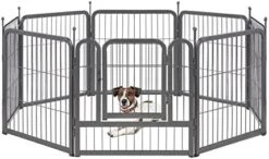 TMEE Dog Playpens 8/16 Panels Dog Pen Outdoor Indoor Dog Fence Exercise Pen 24 Inch Height Pet Play Yard Gate With Doors For Small Dogs/Puppies, Pet Playpen For RV, Camping, Yard, 8 Pcs -Dog Supplies Store 41Lm4tUIRxL. AC