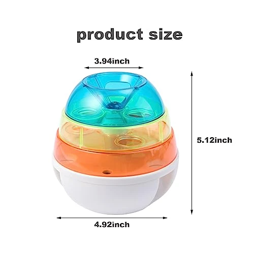 Pet Food Ball Toy Treat Tower Dog Cat Slow Feeder Dog Bowl Treat Dispenser Dog Toy Interactive Toys Pet Supplies For Dogs Cats (Colorful) 4 Pet Food Ball Toy Treat Tower Dog Cat Slow Feeder Dog Bowl Treat Dispenser Dog Toy Interactive Toys Pet Supplies For Dogs Cats (Colorful) - Image 4