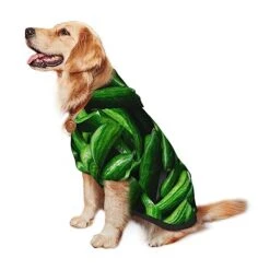 Cucumber Vegetables Green Food Dog Costume Large Pets Wear Hoodies Winter Large Cats Cloth Sweatshirts Jacket Pullover -Dog Supplies Store 41OrC4nC52L