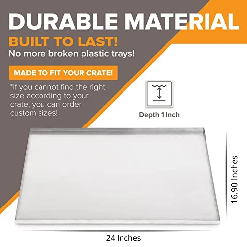 Pinnacle Systems You & Me Replacement Dog Crate Pan Chew Proof And Crack Proof Pet Kennel Tray Pan Metal Pan For Dog Cage Training Crate Pan Pet Supplies (Galvanized, 24 X 16.90 X 1) 2 Pinnacle Systems You & Me Replacement Dog Crate Pan Chew Proof And Crack Proof Pet Kennel Tray Pan Metal Pan For Dog Cage Training Crate Pan Pet Supplies (Galvanized, 24 X 16.90 X 1) - Image 2