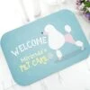 Entrance Door Mat Cute Poodle Dog Pet Care Cushion Customization Personalized Pet Grooming Food Store Non-Slip Welcome Door Mat Home Decoration17x30 Inch