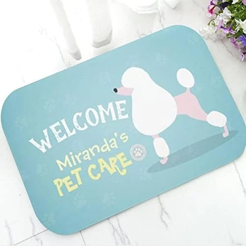 Entrance Door Mat Cute Poodle Dog Pet Care Cushion Customization Personalized Pet Grooming Food Store Non-Slip Welcome Door Mat Home Decoration17x30 Inch 1 Entrance Door Mat Cute Poodle Dog Pet Care Cushion Customization Personalized Pet Grooming Food Store Non-Slip Welcome Door Mat Home Decoration17x30 Inch