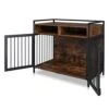 Dog Crate Furniture,41''Wooden Large Dog Cage For Medium/Small Dogs Indoor,Super Sturdy Anti-Chew Large Dog Kennel With Storage Side End Table