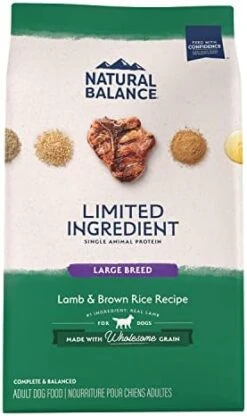 Natural Balance Limited Ingredient Large Breed Adult Dry Dog Food With Healthy Grains, Lamb & Brown Rice Recipe, 26 Pound (Pack Of 1) 12 Natural Balance Limited Ingredient Large Breed Adult Dry Dog Food With Healthy Grains, Lamb & Brown Rice Recipe, 26 Pound (Pack Of 1) -Dog Supplies Store 41TDYrOXgcL. AC
