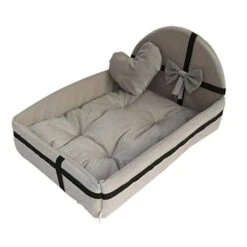 SENERY Removable Pet House Winter Warm Small Medium Dogs Bed Nest With Mat Cute Plush Cushion Mattress Puppy Kennel