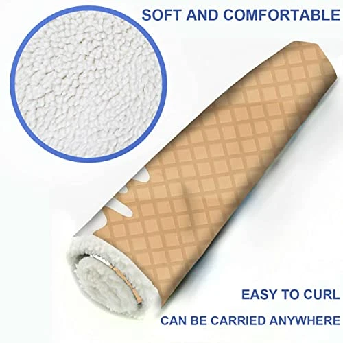 GENERIC Yellow Dog Bed Mat Breakfast Food Cartoon Like Image Puppy Dog Blanket Pet Blanket Small Dog Indoor Cat Kitten Fast Food Dessert 18" X 22" 5 GENERIC Yellow Dog Bed Mat Breakfast Food Cartoon Like Image Puppy Dog Blanket Pet Blanket Small Dog Indoor Cat Kitten Fast Food Dessert 18" X 22" - Image 5