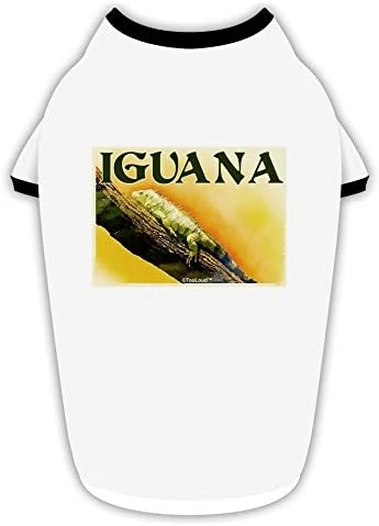 TOOLOUD Iguana Watercolor Text Cotton Dog Shirt White With Black XL 2 TOOLOUD Iguana Watercolor Text Cotton Dog Shirt White With Black XL - Image 2
