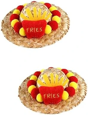 PATKAW 5pcs Cat Dog Straw Hat Mexican Outfit Mexico Hat Summer Outfits French Fry Costume Pet Headgear Cat Cap Decorative Dog Hat Pet Straw Hat Pet Costume Supplies To Weave Small Animals 8 PATKAW 5pcs Cat Dog Straw Hat Mexican Outfit Mexico Hat Summer Outfits French Fry Costume Pet Headgear Cat Cap Decorative Dog Hat Pet Straw Hat Pet Costume Supplies To Weave Small Animals - Image 8