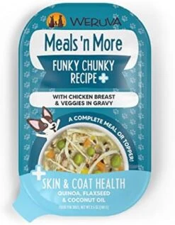 Weruva Dog Meals 'n More Natural Wet Dog Food, Paw Lickin’ Chicken Recipe Plus Skin & Coat Health, 3.5oz Cup (Pack Of 12) 21 Weruva Dog Meals 'n More Natural Wet Dog Food, Paw Lickin’ Chicken Recipe Plus Skin & Coat Health, 3.5oz Cup (Pack Of 12) -Dog Supplies Store 41Ue5AvyAEL. AC