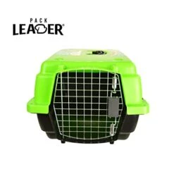 PACK LEADER | Rigid Carrier For Small Dogs And Cats | Safe Metal Grid | Includes Food Dish | Heavy Duty Design For Safe Travel | Size 57 X 39 X 31 Cm | Assorted Colour -Dog Supplies Store 41UfaurPUsL