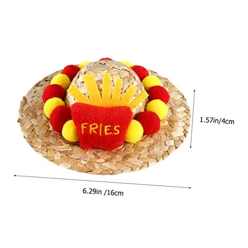 5pcs Cat Dog Straw Hat Trendy Hats Summer Clothing Dresses Trendy Pet Costume Hat Pet Cosplay Costume Small Animals Hat Hats For Dog Wear-Resistant Pet Hat Delicate Cat Hat Food 6 5pcs Cat Dog Straw Hat Trendy Hats Summer Clothing Dresses Trendy Pet Costume Hat Pet Cosplay Costume Small Animals Hat Hats For Dog Wear-Resistant Pet Hat Delicate Cat Hat Food - Image 6