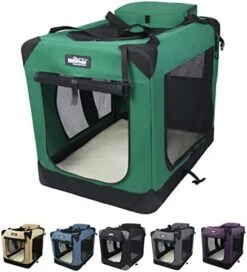 EliteField 3-Door Folding Soft Dog Crate (2 Year Warranty), Indoor & Outdoor Pet Home, Multiple Sizes And Colors Available (42" L X 28" W X 32" H, Purple) -Dog Supplies Store 41VwpjP8uLL. AC