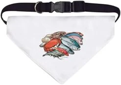 Large 'Seafood Selection' Dog/Cat/Pet Bandana (PD00039082) -Dog Supplies Store 41XFYzCs3tL. AC