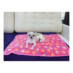 YangYan Cute Warm Pet Bed Mat Cover Small Medium Large Towl Paw Handcrafted Print Cat Dog Fleece Soft Blanket Puppy Winter Pet Supplies (Color : Brown, Size : 60 X 40 Cm) -Dog Supplies Store 41XR8oqYijL