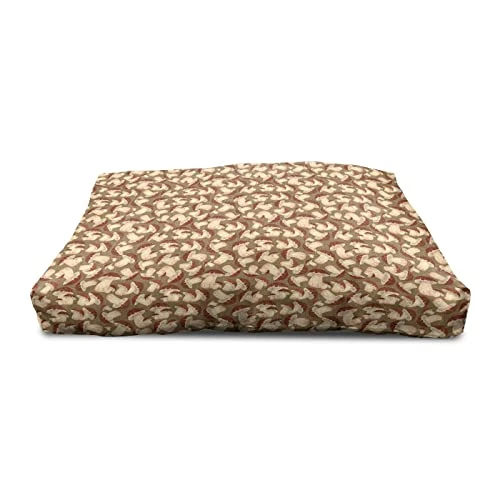 Ambesonne Mushroom Wooden Pet House, Organic Food Porcini Mushroom With Vintage Grunge Display Harvest Farmland, Indoor & Outdoor Portable Dog Kennel With Pillow And Cover, Medium, Cocoa Brown Beige 3 Ambesonne Mushroom Wooden Pet House, Organic Food Porcini Mushroom With Vintage Grunge Display Harvest Farmland, Indoor & Outdoor Portable Dog Kennel With Pillow And Cover, Medium, Cocoa Brown Beige - Image 3