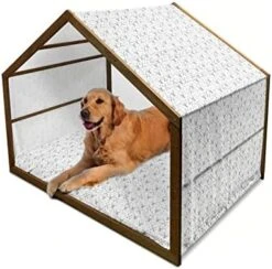 Lunarable Oktoberfest Wooden Dog House, Salty Pretzels On Diamond Pattern Deutschland Country Snacks Food, Outdoor & Indoor Portable Dog Kennel With Pillow And Cover, X-Large, Sky Blue Ivory Redwood 27 Lunarable Oktoberfest Wooden Dog House, Salty Pretzels On Diamond Pattern Deutschland Country Snacks Food, Outdoor & Indoor Portable Dog Kennel With Pillow And Cover, X-Large, Sky Blue Ivory Redwood -Dog Supplies Store 41YQwp9L8mL. AC
