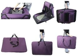 EliteField 3-Door Folding Soft Dog Crate (2 Year Warranty), Indoor & Outdoor Pet Home, Multiple Sizes And Colors Available (42" L X 28" W X 32" H, Purple) -Dog Supplies Store 41Z2CwMqSXL