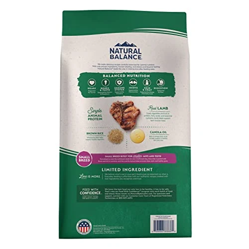Natural Balance Limited Ingredient Diet Small-Breed Adult Dry Dog Food With Healthy Grains Protein Options Include Chicken Or Lamb 4 Pound (Pack Of 1) 2 Natural Balance Limited Ingredient Diet Small-Breed Adult Dry Dog Food With Healthy Grains Protein Options Include Chicken Or Lamb 4 Pound (Pack Of 1) - Image 2