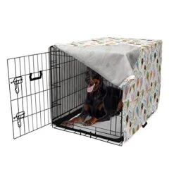 Lunarable Ice Cream Dog Crate Cover, Refreshing Summer Food With 3 Different Scoops And Colorful Hearts, Easy To Use Pet Kennel Cover For Small Dogs Puppies Kittens, 42 Inch, Multicolor 11 Lunarable Ice Cream Dog Crate Cover, Refreshing Summer Food With 3 Different Scoops And Colorful Hearts, Easy To Use Pet Kennel Cover For Small Dogs Puppies Kittens, 42 Inch, Multicolor -Dog Supplies Store 41ZqSdEzjeL
