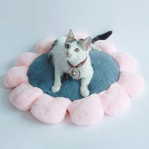 SONGBIRDTH Puppy Cat Round Flower Shape Cushion Plush Floor Mat Dog Carpet Pad Pet Supplies,Breathable Cotton Blend,Removable Easy To Clean Pink M 2 SONGBIRDTH Puppy Cat Round Flower Shape Cushion Plush Floor Mat Dog Carpet Pad Pet Supplies,Breathable Cotton Blend,Removable Easy To Clean Pink M - Image 2