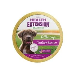 Health Extension Wet Dog Food, Grain-Free, Natural Food Cups For Puppies With Added Vitamins, Include 6 Chicken Recipe Cups & 6 Turkey Recipe Cups, Each Cup Weight (3.5 Oz / 99.2 G) -Dog Supplies Store 41aXYgEdjPL
