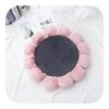 Big Incisors Licky Mats Dogs, Warm Padded Flower Dog Bed Waterproof Washable Pet House Kennel Round Floor Carpet Crawling Mat-Grey-L Diameter 100cm