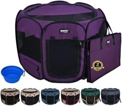 WINiPET 2-Door Folding Soft Pet Playpen (2 Year Warranty), Plus Carrying Bag And Food Grade Silicone Bowl, 10-Size And 12-Color Portable Dog Cat Playpen, Exercise Pen, Indoor & Outdoor Pet Home 25 WINiPET 2-Door Folding Soft Pet Playpen (2 Year Warranty), Plus Carrying Bag And Food Grade Silicone Bowl, 10-Size And 12-Color Portable Dog Cat Playpen, Exercise Pen, Indoor & Outdoor Pet Home -Dog Supplies Store 41agFvJu iL. AC 1