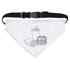 Large 'Fast Food' Dog/Cat/Pet Bandana (PD00032650)