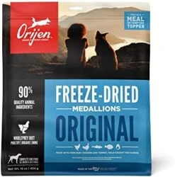 ORIJEN Original Freeze Dried Medallions, Grain Free Dry Dog Food And Topper, WholePrey Ingredients, 16 Oz 16 ORIJEN Original Freeze Dried Medallions, Grain Free Dry Dog Food And Topper, WholePrey Ingredients, 16 Oz -Dog Supplies Store 41byhVKDBML. AC