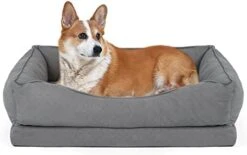 Dog Bed, Orthopedic Bolster Dog Beds For Extra Large Dogs. Egg Crate Foam Sofa With Removable Washable Bed Cover, Nonskid Bottom Couch, Pet Beds For Large&Extra Large Extra Large Size: 42"*32.5" -Dog Supplies Store 41cIR9E1B3L. AC